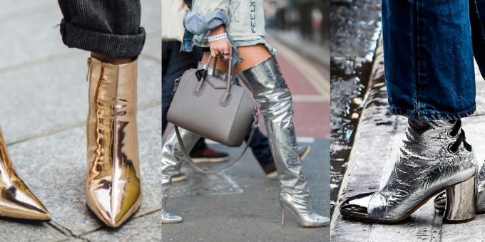 Şık ayakkabılar Sonbahar-Kış 2019-2020 metalik renkler