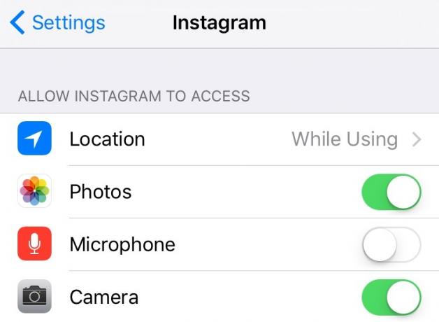 iOS Instagram uygulaması bilgilere erişimi denetleme 9
