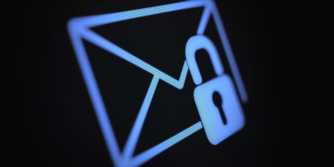 Kişisel veriler: şifreleme ile e-posta hizmetini tıklayın