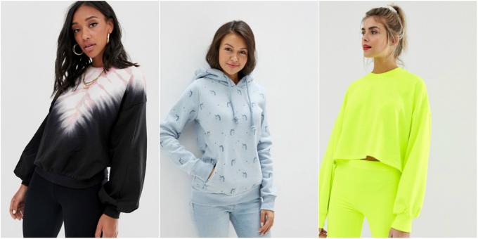 Ev giyimi: longslivy, hoodies ve svitshoty