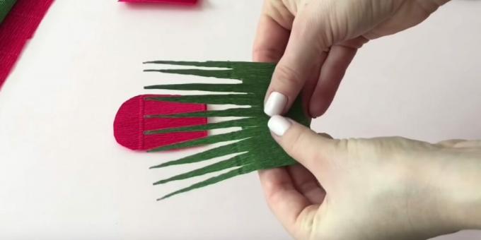 DIY şeker buketi: sepal boş yapın