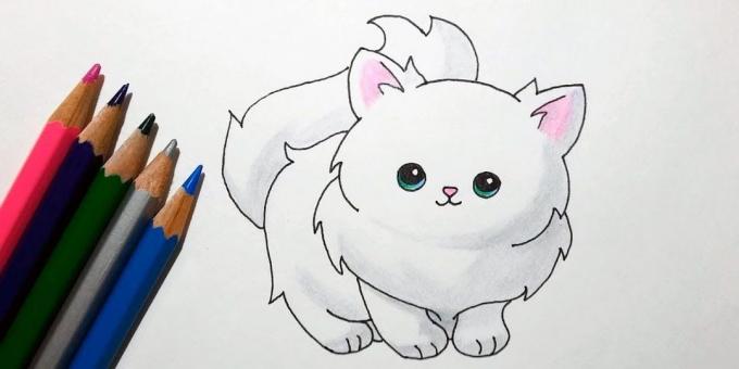 karikatür tarzında duran bir kedi nasıl çizilir