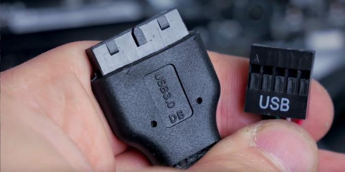 Bir Bilgisayar Nasıl Birleştirilir: USB Bağlantı Noktası Kabloları Anakart Başlıklarına Bağlanır