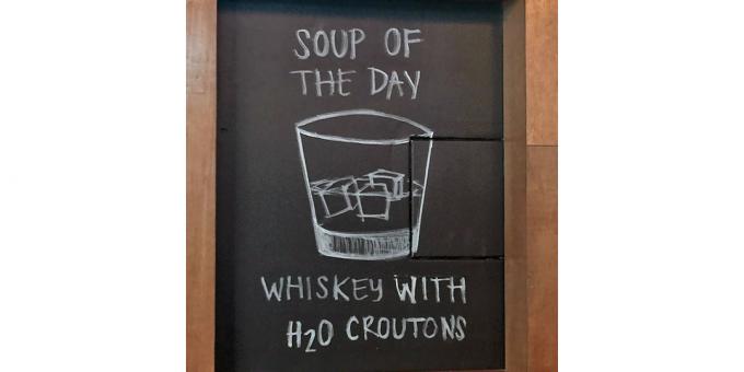 Barlar ve restoranlar: viski ile günün çorbası