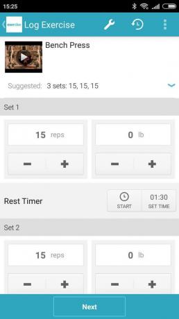 Exercise.com: Android uygulaması