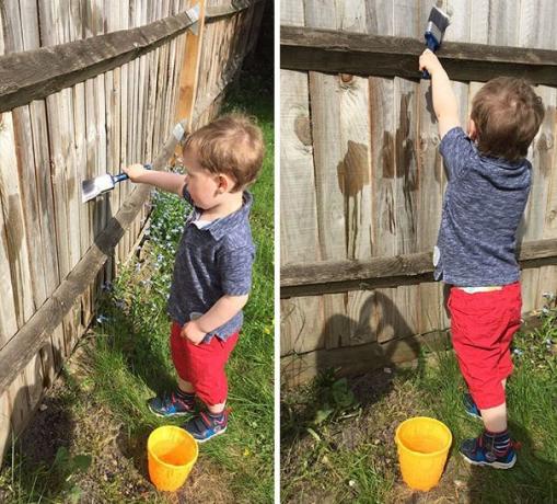 Ebeveynler için ipuçları: çit boyamak için çocuk ücret
