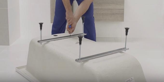 banyo takma: nasıl akrilik banyo ayakları monte etmek
