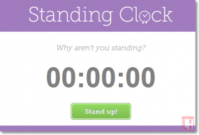StandingClock: Zaman ayakta pozisyonda izleme