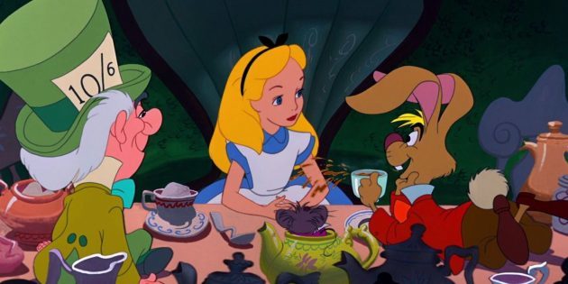 Yine 1951 yılında animasyon filmi "Alice in Wonderland" dan