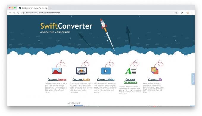 Çevrimiçi dönüştürücüler: SwiftConverter