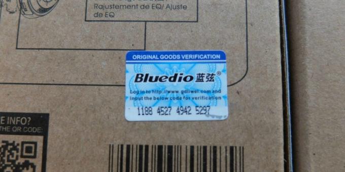 Orijinal Bluedio paketlenmesi üzerine hologram