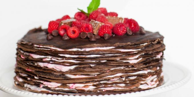 Tarifler: kakao ve çilek ile Gözleme kek