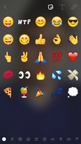 Snapchat içinde Emoji ekleme