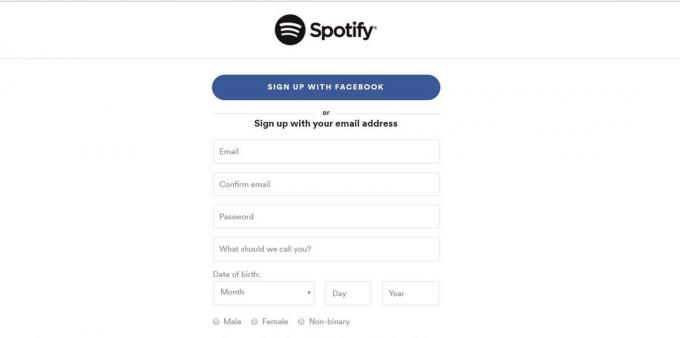 Facebook üzerinden Spotify kayıt olma