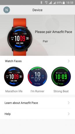 Xiaomi Amazfit Pace: uygulamalarla çalışmak