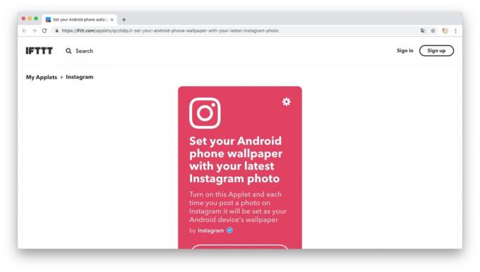 IFTTT ile Eylem Otomasyon tarifleri: Instagram dan İndirilebilir duvar kağıtları