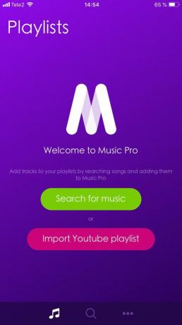 Kullanıcı adı ve şifre girmek zorunda değildir Youtube dan Müzik Pro müzikleri dinlemek için