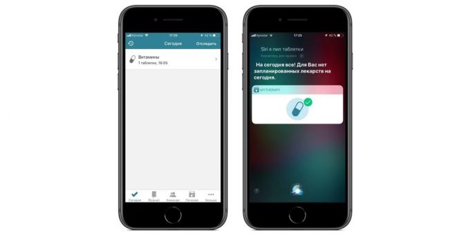 iOS 12'de Etkin hızlı uygulamalar Siri komutları: ilaç alma konusunda hatırlatmalar