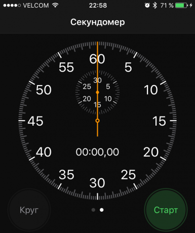 imkanları iOS 10: kronometre
