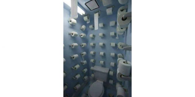 duvarlarda kağıt: tuvalet tasarımı