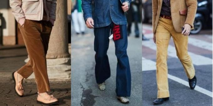 en moda erkek pantolon: 1970'lerin tarzında Pantolon