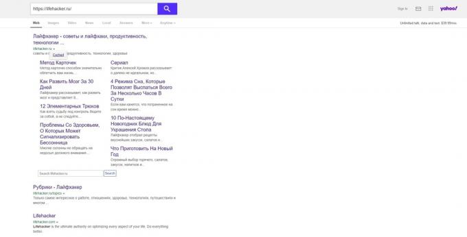 Uzak Sayfa: Yahoo Önbelleği
