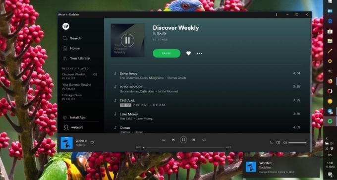 Chrome'da Spotify