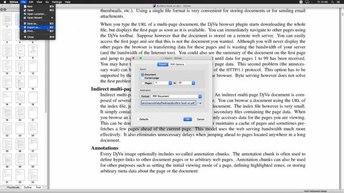 DjVu'yu PDF'ye dönüştürme: DjView