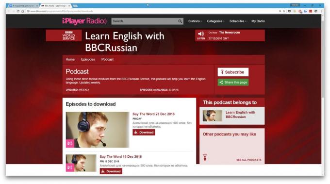 Podcast İngilizce öğrenmek: BBCRussian ile İngilizce öğrenin