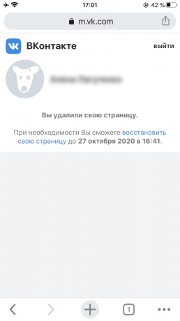 "VKontakte" sayfasını nasıl geri yükleyebilirsiniz: "Sayfanızı geri yükleyin" i tıklayın