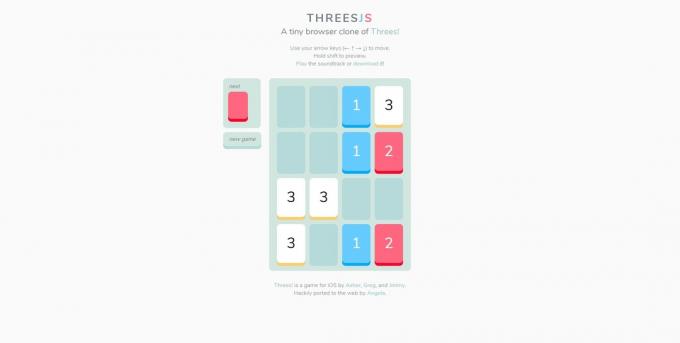 Ücretsiz çevrimiçi bulmaca oyunları: Threes JS