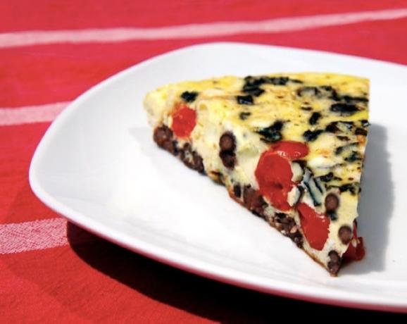 domates ve fasulye ile Frittata