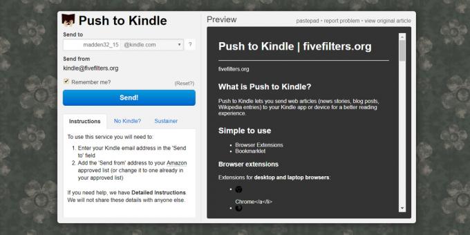 Kindle için İtme olabilir Kindle e-kitap okumaya