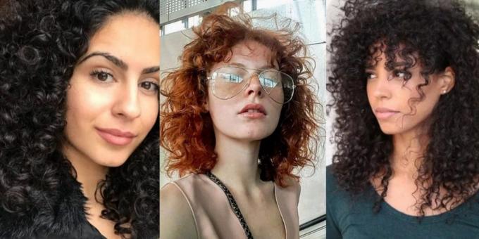 Trendy kadın saç kesimi 2019: İnce dokulu bukleler