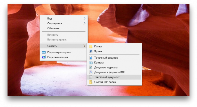 Windows 10, metin dosyası