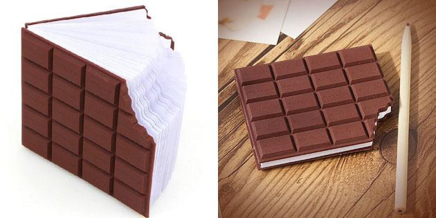 Bitten çikolata şeklinde Notebook