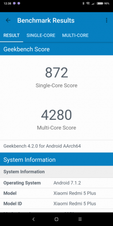Xiaomi redmi 5 Artı: Geekbench