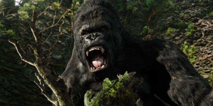 "King Kong" ormanıyla ilgili filmden bir kare