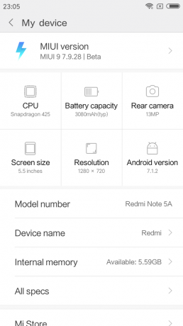 Xiaomi redmi Not 5a: yazılım