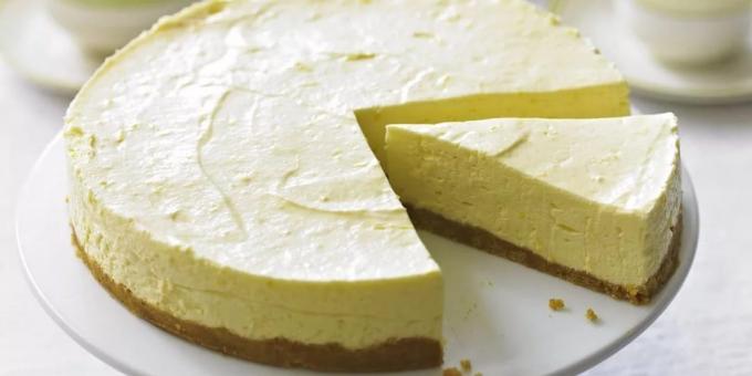 Cheesecake tarifleri: Limon pişirme olmadan cheese cake telemenin