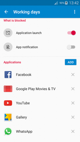 AppBlock: uygulamaların listesi