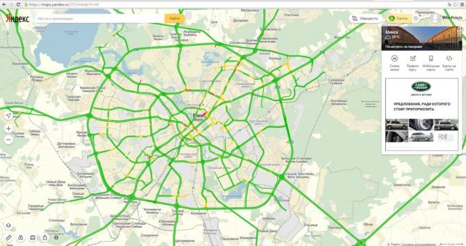 In Minsk, hiçbir trafik sıkışıklığı!