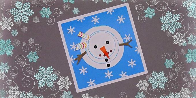 kardan adam ile bir Noel kartı nasıl