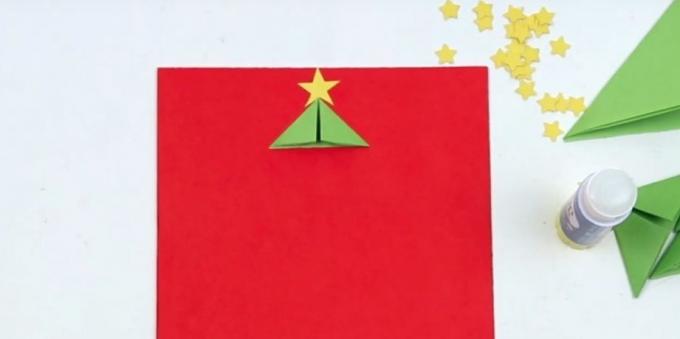 Noel elleriyle kartları: tutkal bir kısım, ve yıldız