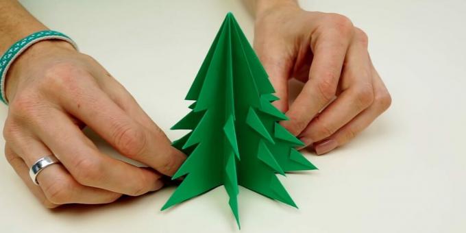 Kendi elinizle kağıttan bir Noel ağacı nasıl yapılır