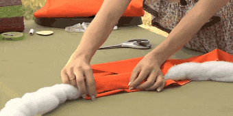 Kendi elleriyle Hamak: sandalye hamak bir çember üzerinde kumaştan yapılmış