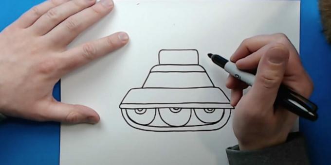 Bir tank nasıl çizilir: bir tırtıl yapmak