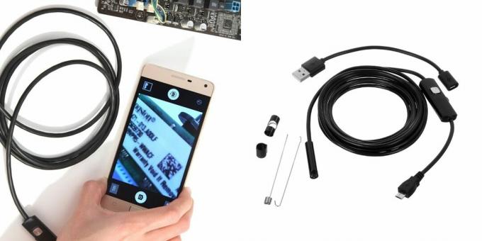 sıradışı araçlar: Kerui USB endoskop