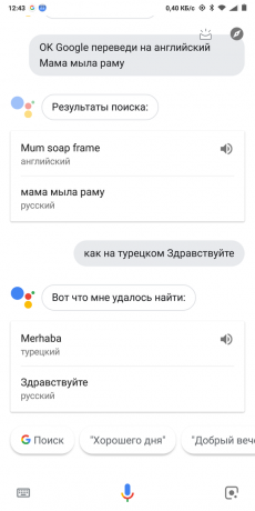 Google Asistan: Çeviri