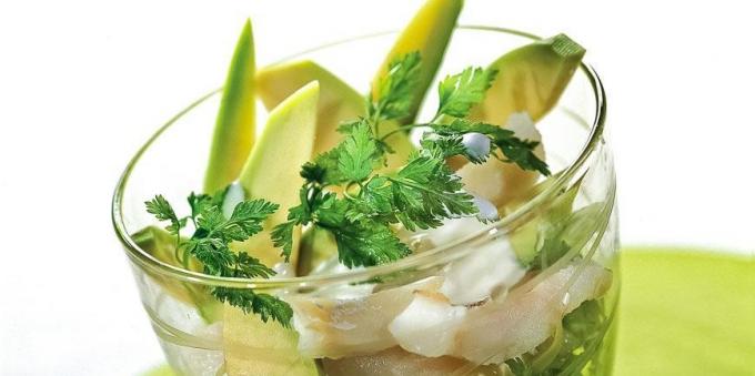 avokado ile Balık salata